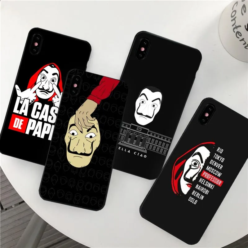 La Casa De Papel Money Heist чехол для телефона iPhone XS MAX 11 Pro XR X 7 8 6 6s Plus Модный черный мягкий