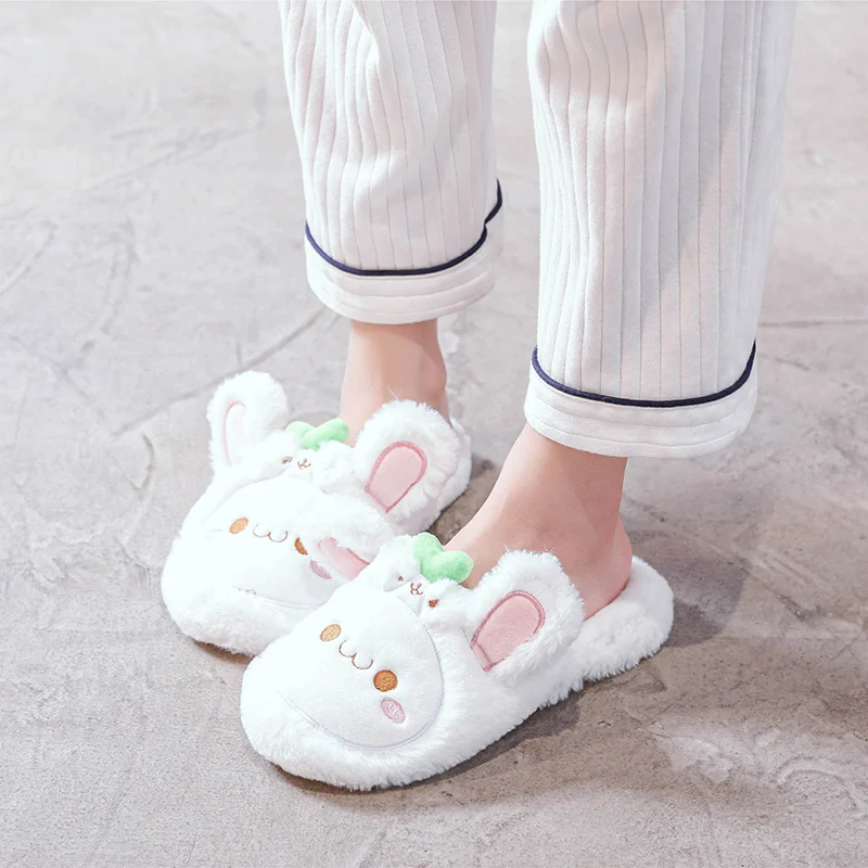 

Women Indoor Slippers Warm Plush Home Slipper Anti Slip Autumn Winter Shoes Woman House Floor Slippers Soft And Comfortable
