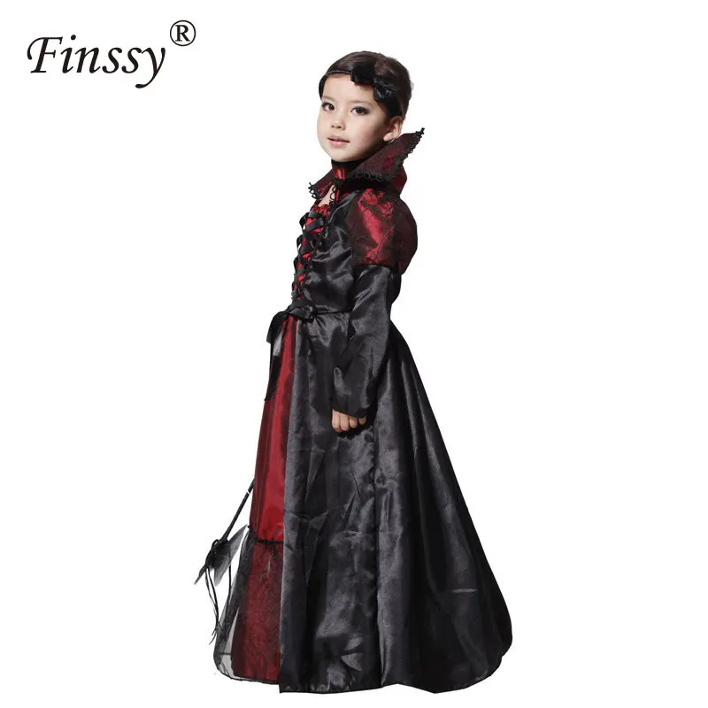 Костюмы принцессы вампира для девочек вечернее платье костюм на Хэллоуин детей