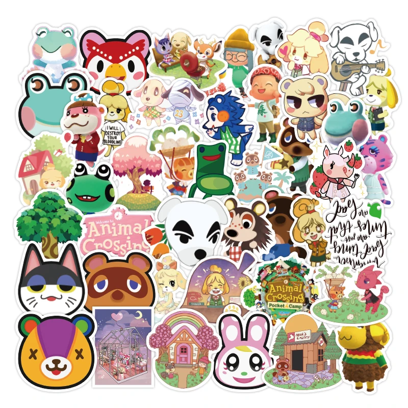 

50pcs Animal Crossing Sticker Amiibo Animal naklejki Forest Friends Club Graffiti pegatinas Mobile Computer Skateboard Stickers