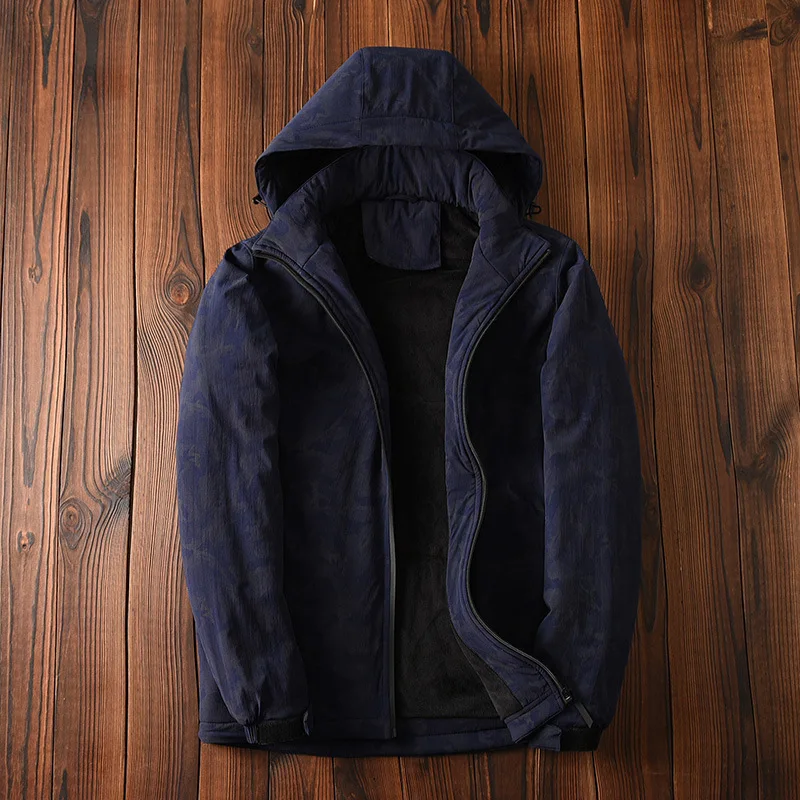 Куртка мужская зимняя камуфляжная с капюшоном размера плюс LXL2XL3XL4XL5XL6XL7XL8XL |