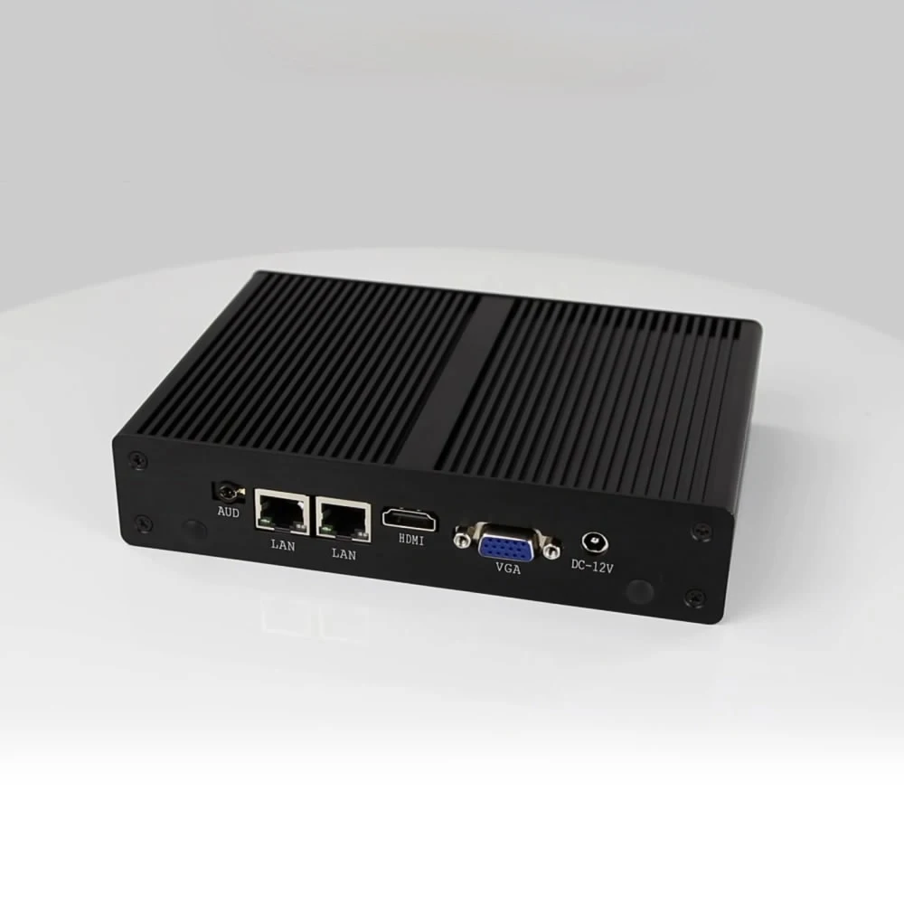 Мини ПК BEBEPC без вентилятора мини компьютер с двумя LAN портами Celeron N2830 J1800 J4105 Windows 10