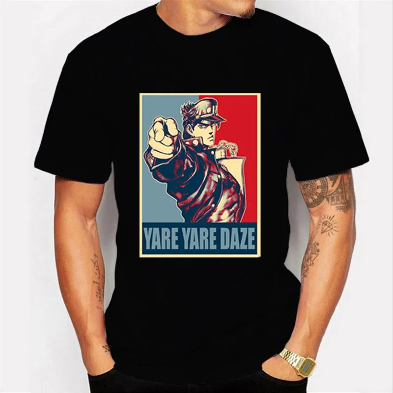 Странные приключения Футболка с принтом joestar Joseph мужские первоклассные