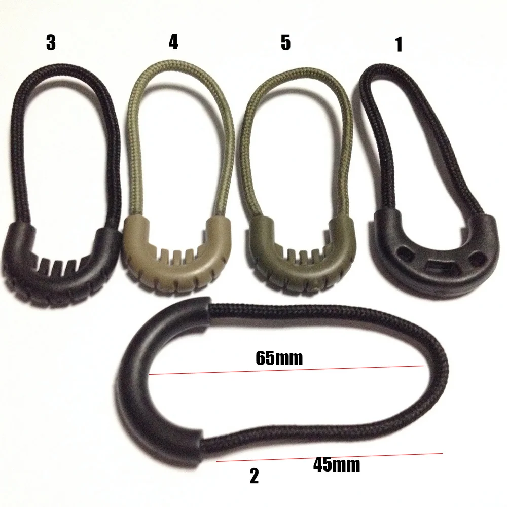 5PCS Replacement Zip Puller Suitcase Tent Backpack Zipper Pull Ends Lock Zips Bags Clip Buckle Travel Clothing Outdoor Tools | Спорт и