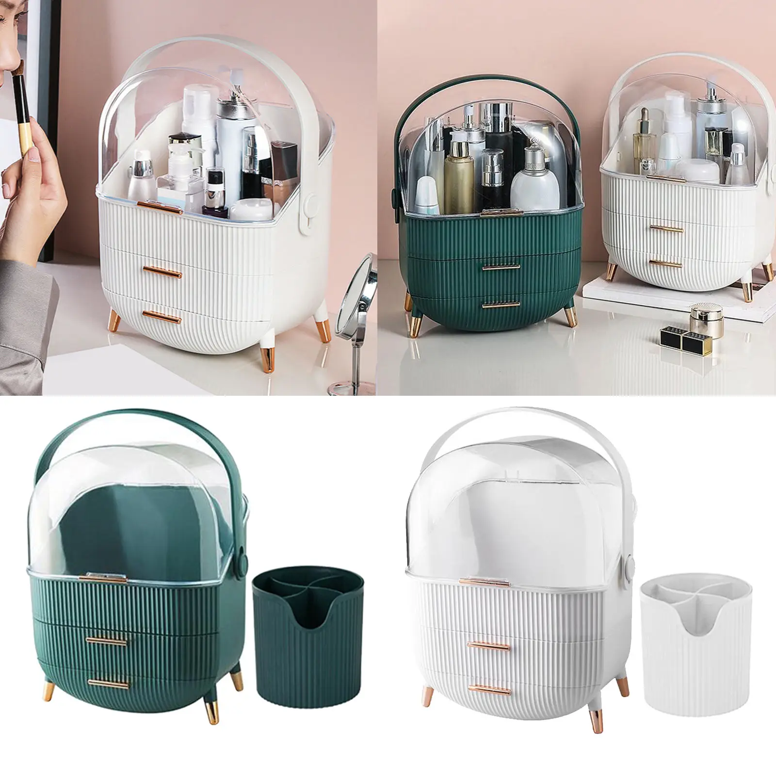 

Makeup Storage Box Desktop Acrylic Jewelry Cosmetic Organizer Drawer