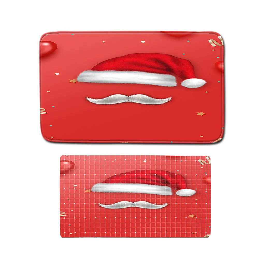 

Нескользящий коврик с рождественским рисунком, коврик для ванной, напольный коврик, коврик для ног, нескользящий коврик из ПВХ