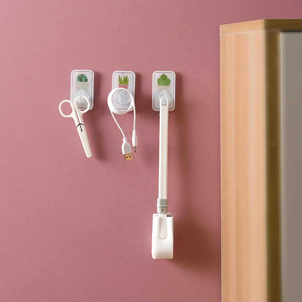 3 шт. ботанический сад крюк Не оставляющий следов надежный дизайн Липкий вешалка