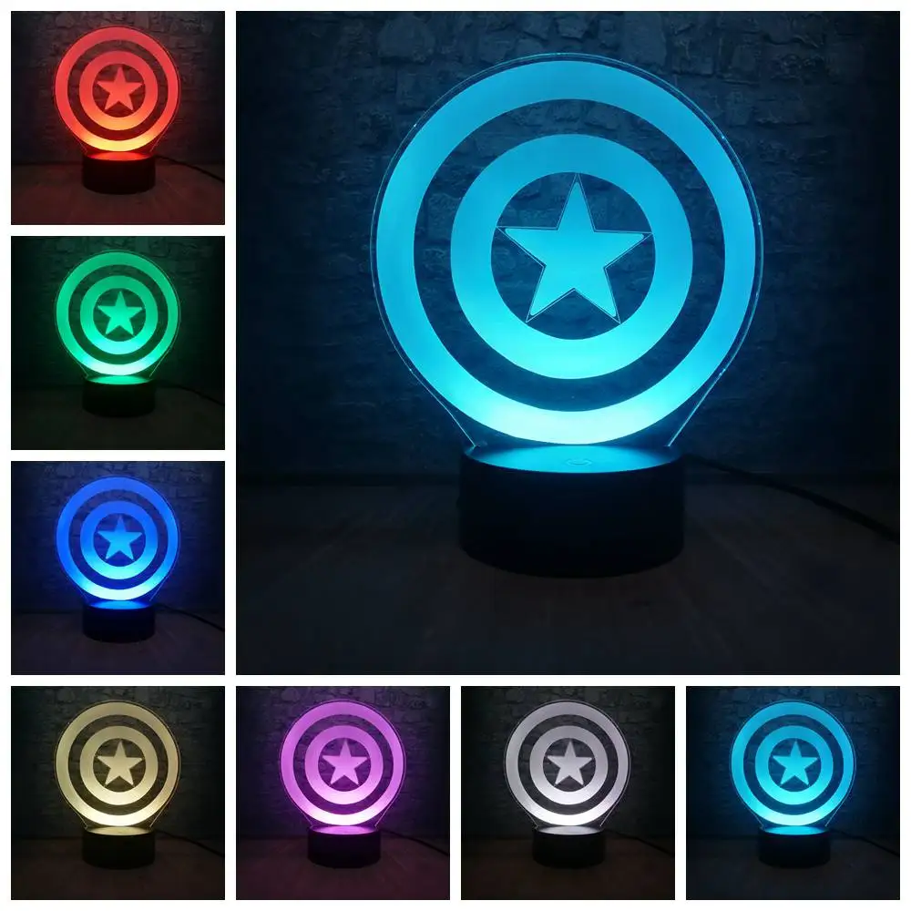 Marvel Legend Мстители Тор Тано Халк 3D светодиодный светильник на батарейках USB настольная лампа подростковый декор для детской комнаты подарок на день рождения