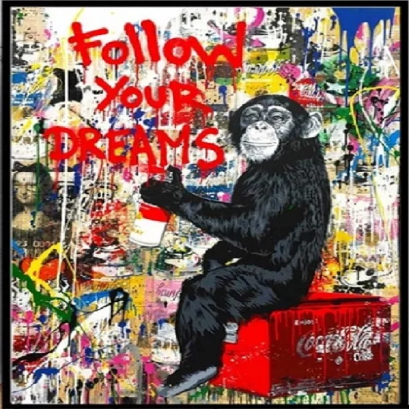 Постер JOYLIVE абстрактные картины Обезьяны животные холст живопись Горилла