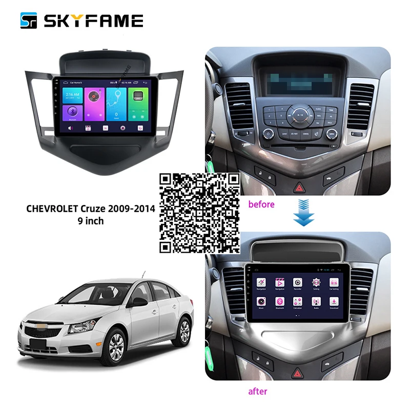 

SKYFAME Car Radio For Chevrolet Cruze 2009-2014 Android GPS Navigation DVD Multimedia Player