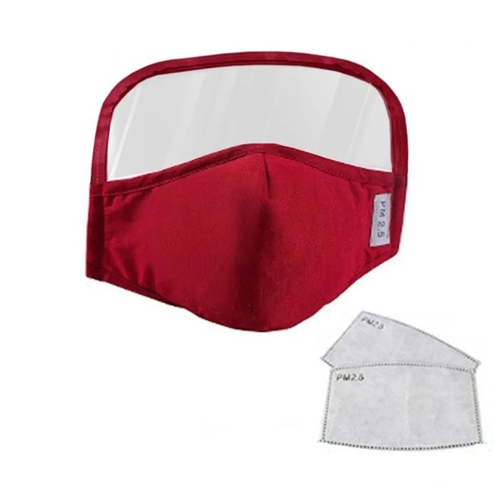 Защитная маска для лица женщин Черная хлопковая с фотофильтром и 2 фильтрами