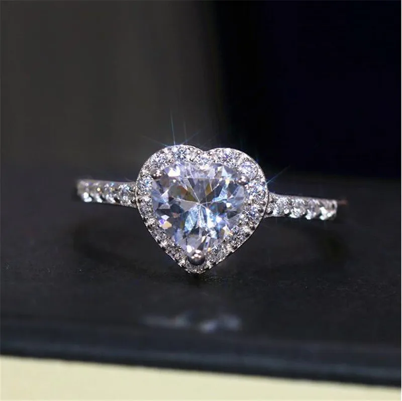 Бренд реальные 925 Серебряное кольцо для Для женщин роскошный Романтический