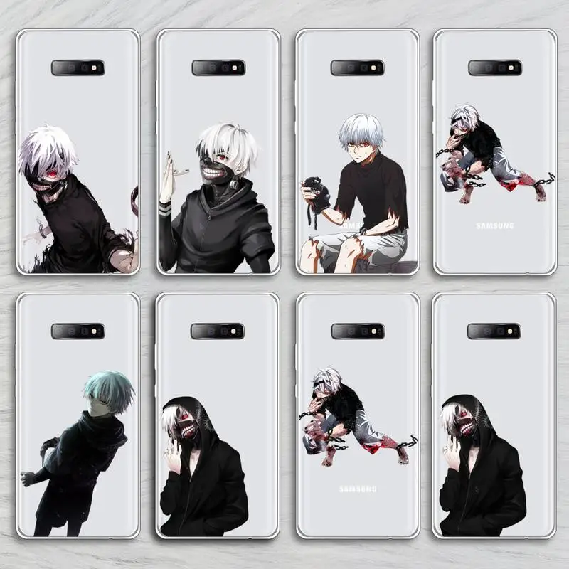 Токийский Гуль Модный Аниме Kaneki Ken чехол для телефона прозрачный Samsung Galaxy A71 A21s S8 S9