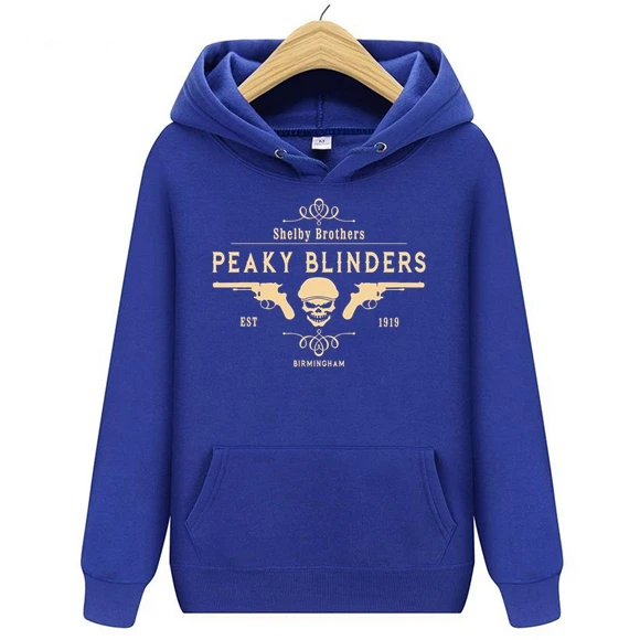 Демисезонные мужские толстовки с капюшоном надписью Peaky Blinders Shelby Brothers мужская