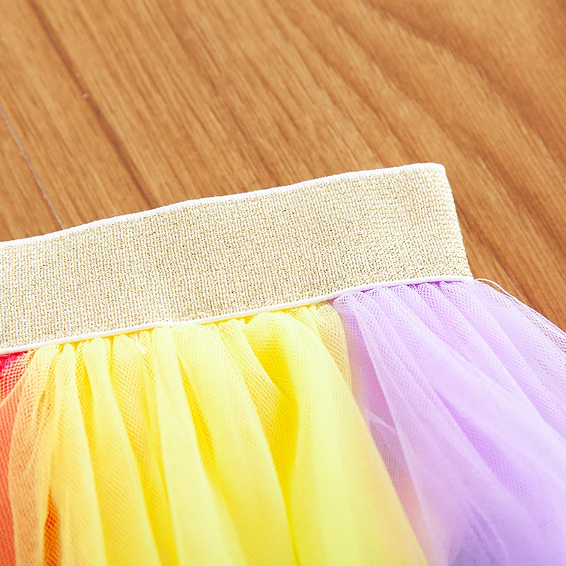 Единорог наборы для девочек 3 5 8 лет дети 2 шт. наряды Топы + мини юбка-пачка Одежда