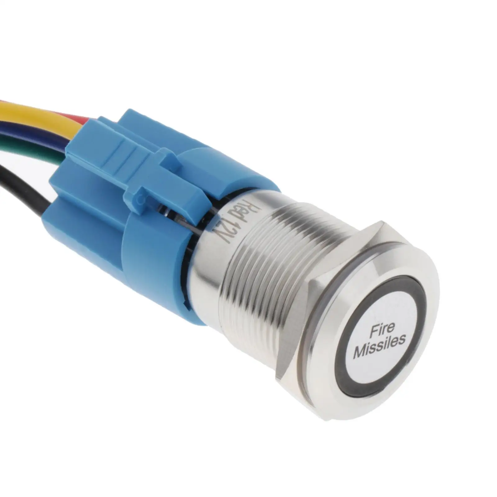 

19mm Momentary Push Button Switch 12V Angel Eye LED Waterproof Stainless Steel Round Self Reset Switch Ignition Button