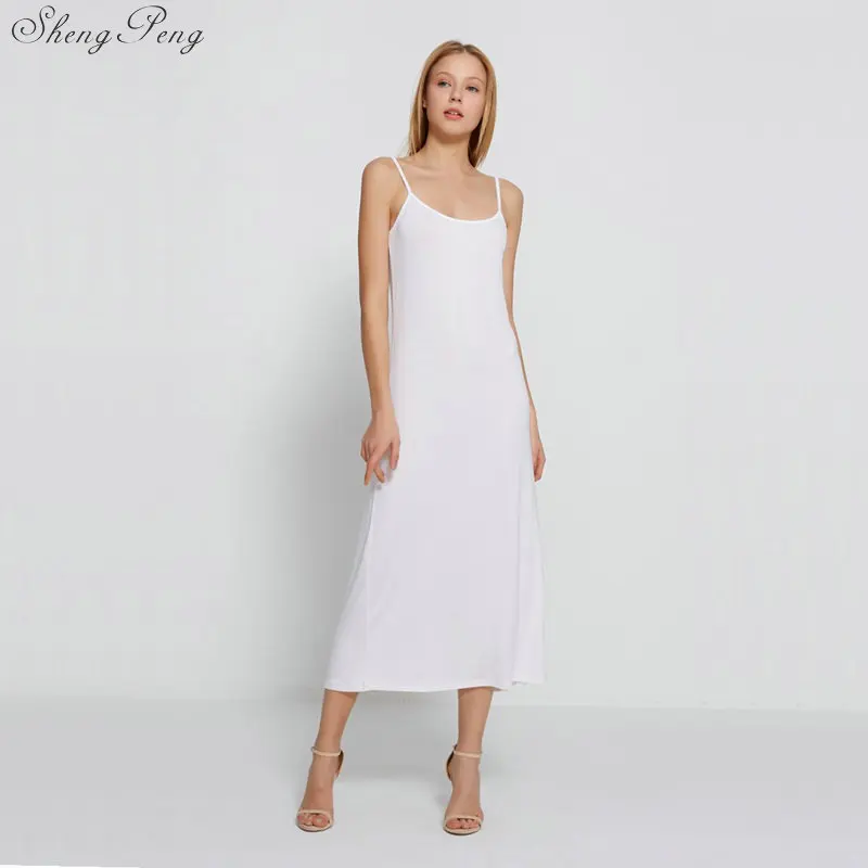 Женское платье юбка с бретельками жилет Нижняя ночная рубашка комбинация белого