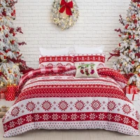 red christmas duvet cover set single double queen check stripe twin full size bedding set luxury for kid adults bed decoraction