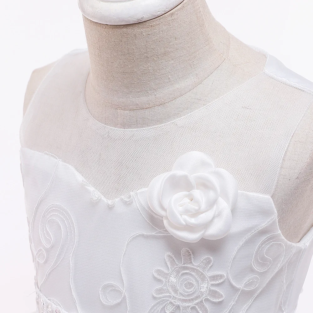 

Sequins Party Dress for Kids Flower Girl Elegant Christmas Dress Kids White Pink Wedding Dress for Girl Children Vestidos 3-10 Y