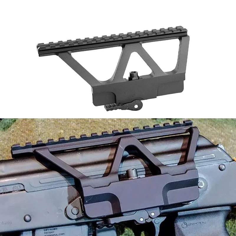 

Quick Detach QD AK Gun Side Rail Scope Mount with Picatinny Side Rail Mounting For AK 47 AK 74 Black Free Shipping