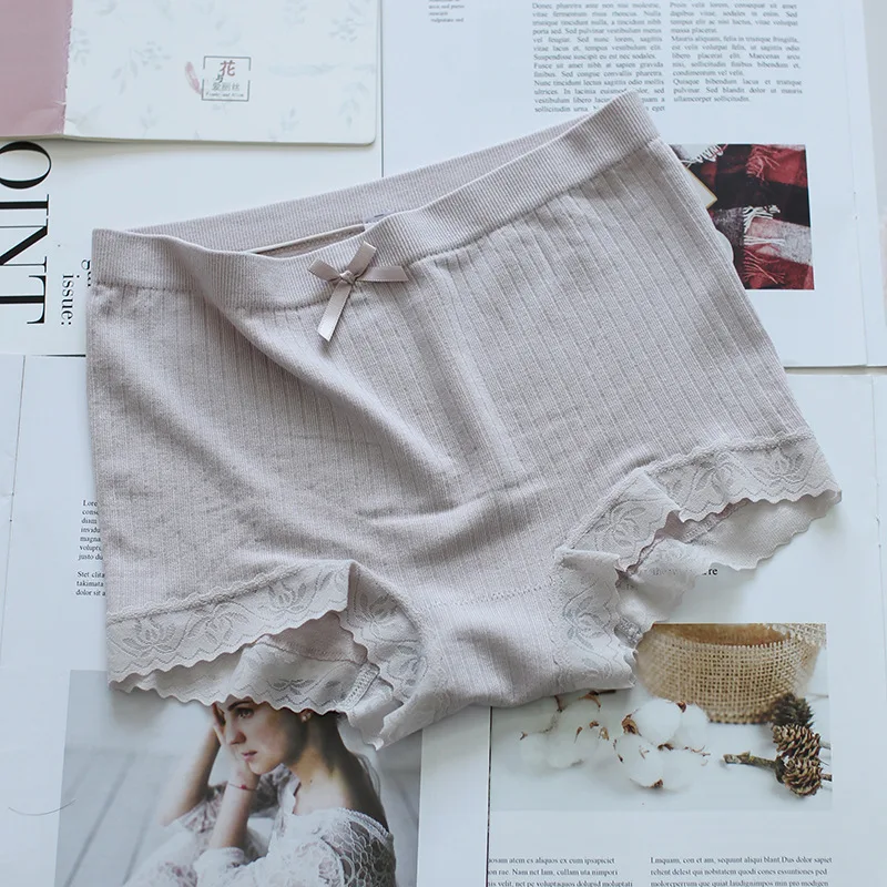 

Women Panties Soft Medium Large Size Comfort, Medium Waist, Lace, Ripple, Ladies Triangle