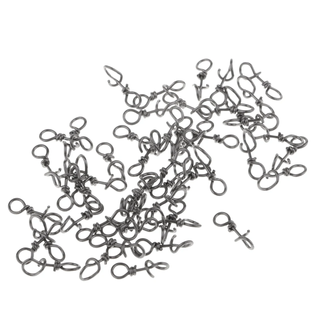 50 шт в наборе быстрое соединение зажимы рыболовные защелки Вертлюги разъемы |