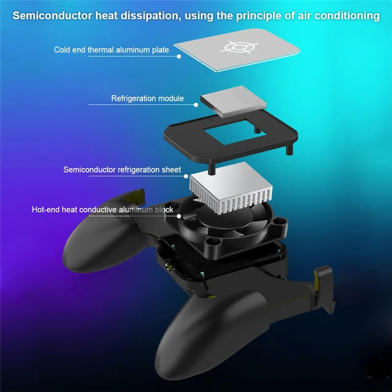 Игровой контроллер Bakeey триггер игровой джойстик охлаждающий вентилятор