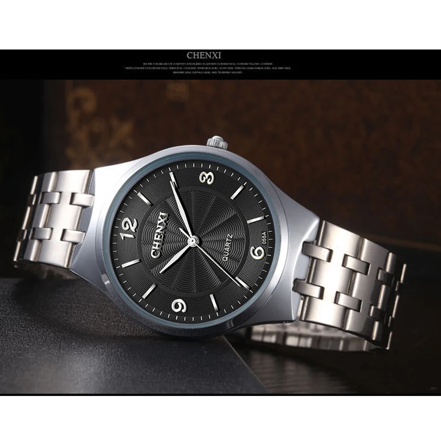 

CHENXI Men Watches Business Quartz Watch Luxury Stainless Steel Band Waterproof Women Wristwatches Top Analog Clocks Relogio
