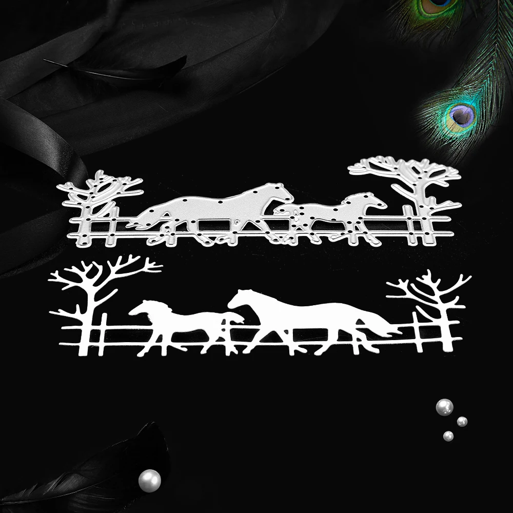 Штампы для резки металла кантри жизни лошадь сшитые DIY штампы скрапбукинга