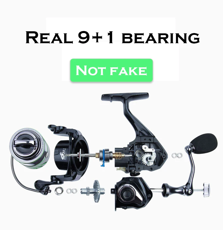 LINNHUE 9 + 1 металлические подшипники рыболовная катушка металлическая проволочная