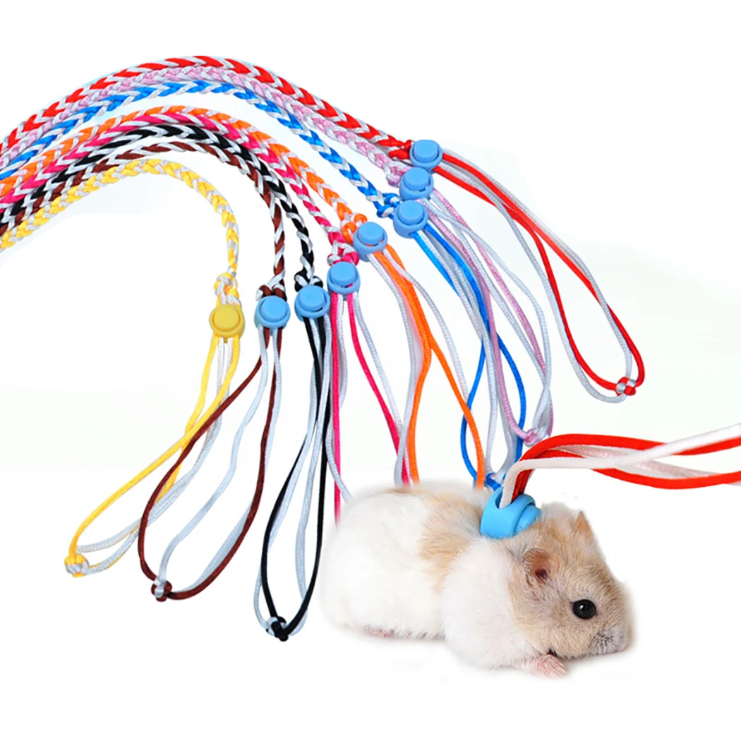 

Small Pet Hamster Harness Leash Traction Rope Adjustable Chest Lead Rope for Rats Ferret Mouse Squirrel Pet Supplies Accessories