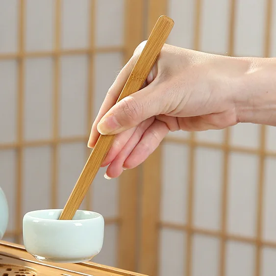 Новый деревянный Пинцет для чая щипцы бекона бамбуковые кухонные салата