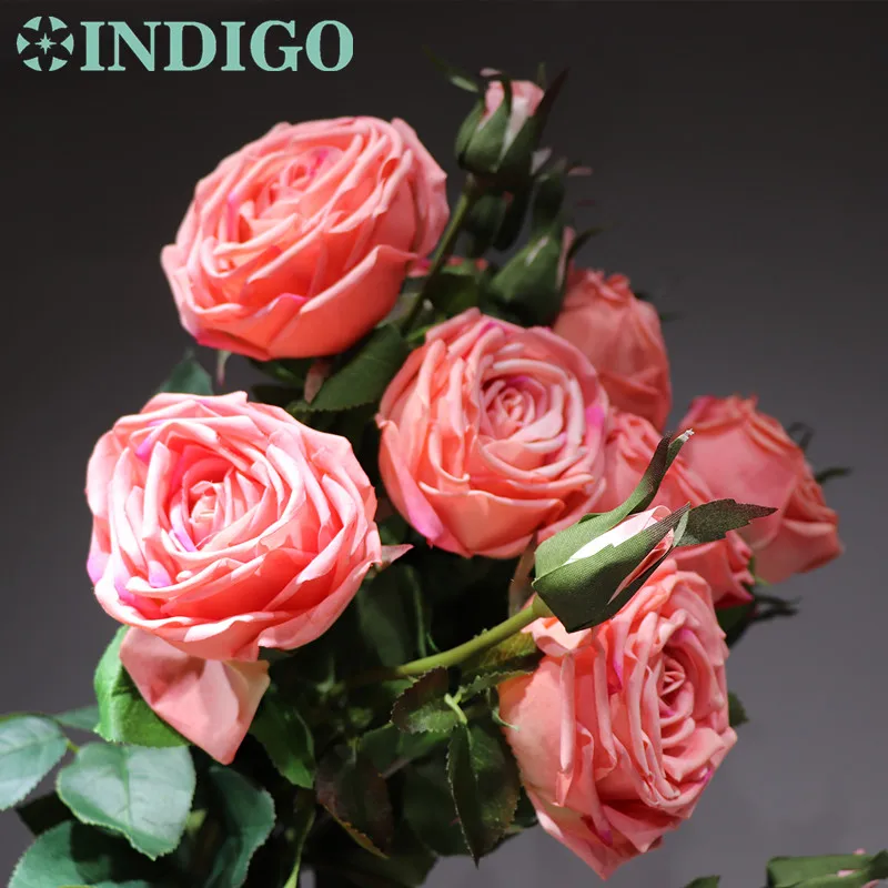 

Wholesale 100pcs Rose Real Touch Cream White Rose New Style Wedding Party Event Christmas Centerpiece Flower Free Shipping