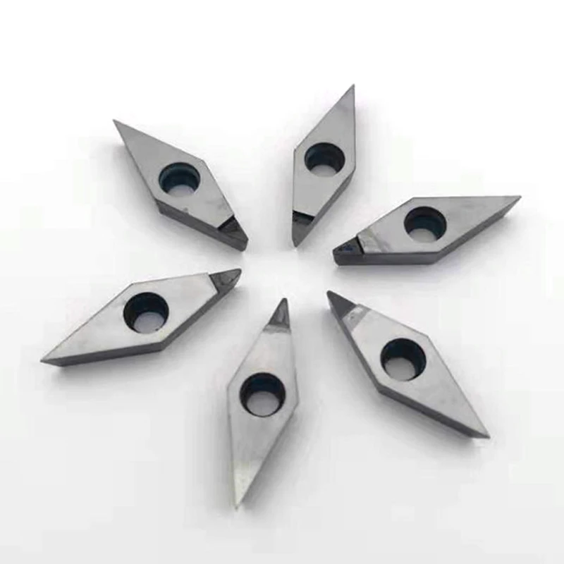 2 шт. VCMT алмазные PCD CBN Токарные Вставки VCMT160404 VCMT160402 VCMT160408 CNC внутренние токарные