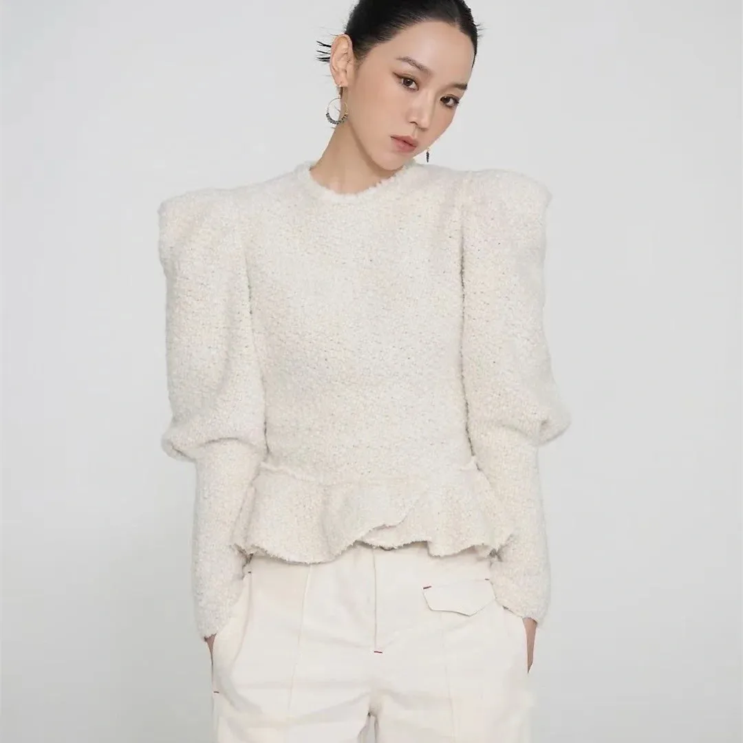 

2021 Winter New Fashion Classic Trendy Brand Luxury Design Casual Versatile Pullover Versatile Loose Knit Top Women Sweater I1