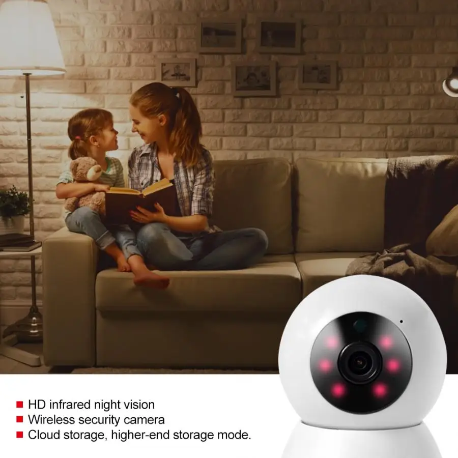Wi-Fi 1080P HD Камера Ночное видение 2-полосная внутренняя камера домашнего наблюдения