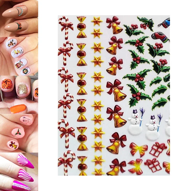 Hot Nail Art Color 6D Manicure Decor DIY Stickers Glitter Sticker Supplies Women Girl t6 | Красота и здоровье