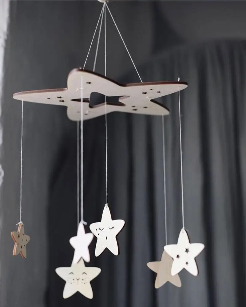 Ins Скандинавская шерстяная подвеска в виде шара ветра детская кроватка