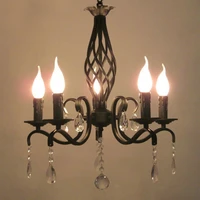 for foyer living room bedroom dinning room use matt black modern vintage 5 arms classical crystal chandelier