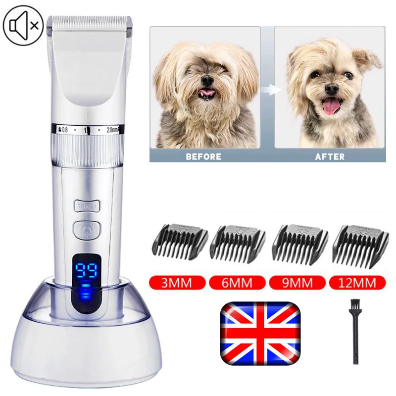 

Professional Dog Hair Clipper LCD Screen Pet Haircuts Grooming Cat Clippers Animal Electric Hair Trimmer Rechargeable