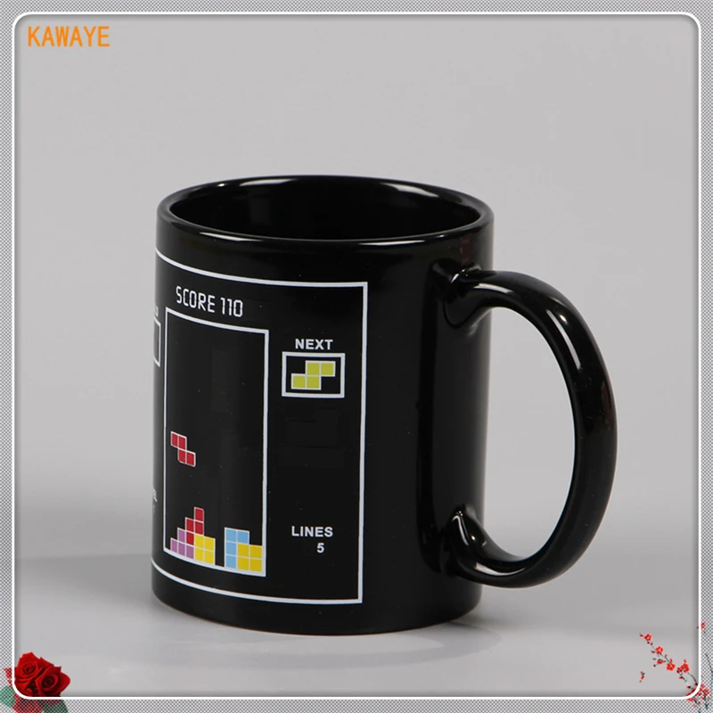 1 шт. кофейная чашка с рисунком Тетрис чайная керамическая термореакцией кружка