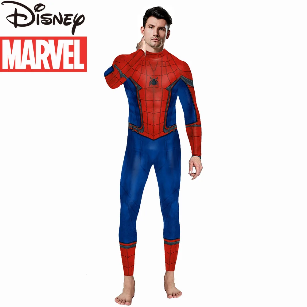 Марвел Мстители Паук Мужской костюм для сцены с длинным рукава трико |