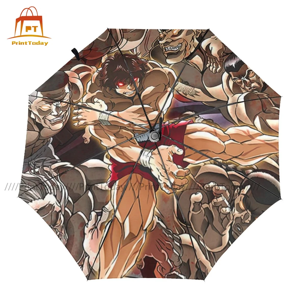 

Baki Umbrella Creative Anti UV Umbrella Automatic Painting Reinforced Trekking Umbrella