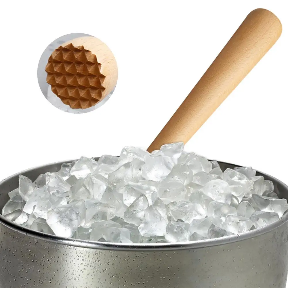 

Ice Crusher Wooden Muddler Cocktail Lemon Juice Milk Tea Stirring rod home kitchen party Bar Tool Hammered ice Stick Blender