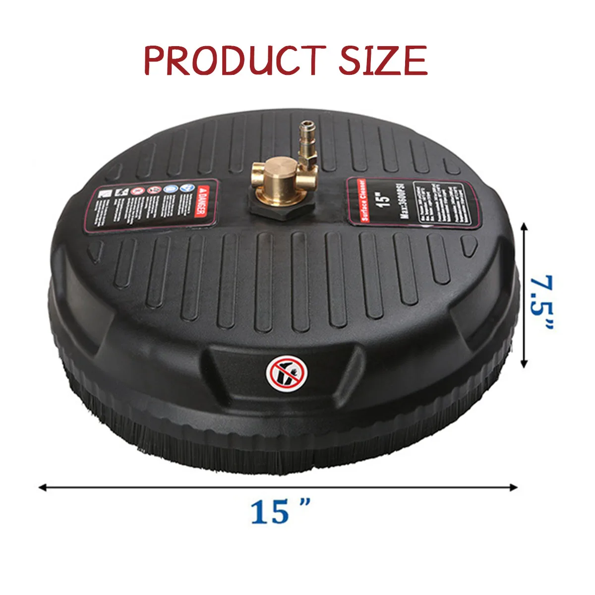 

15-Inch Pressure Washer Surface Cleaner Power Washer Accessory with 2 Pressure Washer Extension Wand Attachment 3600 PSI