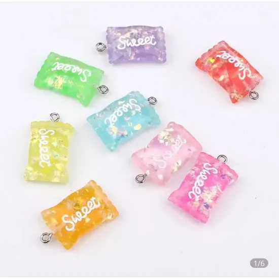 

50PCS Mixed Candy charms picked at random R016