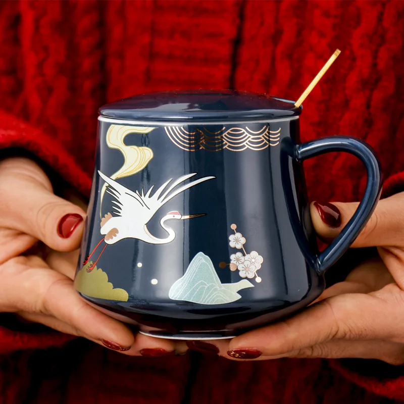 

Китайская ретро-кружка, Новогодние кружки, кофейные чашки, термос, красивые чайные кружки, Термокружка для кофе, рождественский подарок, ори...