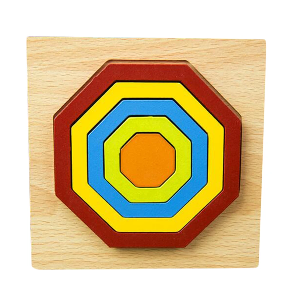 

Geometric Jigsaw Puzzle Toy Teaching Aids Multicolored Toy Color Cognition