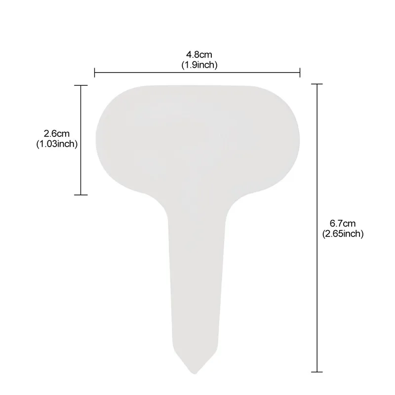 

100pcs Plastic Gardening Labels Waterproof Plant Label Ground Tags for Plants Insert Plant Tag Flower Card Floral T-label 5x7cm