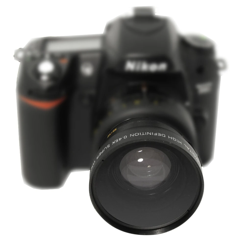 Широкоугольный объектив Lightdow 52 мм 0.45x + макрообъектив для Canon D5000 D5100 D3100 D7000 D3200 D80 D90